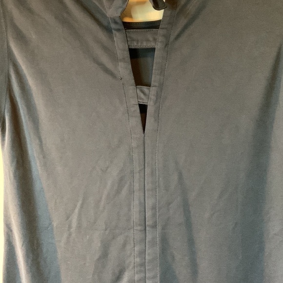 Sigrid Olsen Black Sleeveless Swing Dress Modal A-Line Pullover Back Bow Small - Picture 6 of 13